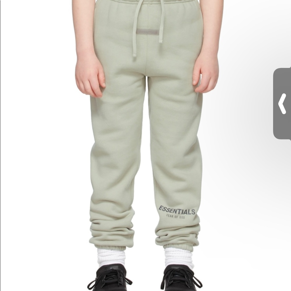 Essentials green fleece lounge pants
